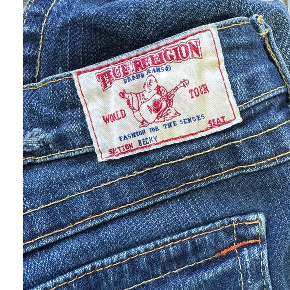 True Religion Women's Becky Traditional Rise Bootcut Jeans Size 32 Medium Wash - Picture 8 of 10